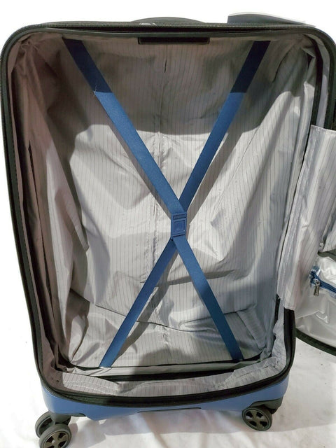 Delsey Eclipse 25" Check In Spinner Luggage Hard Shell TSA lock Blue Suitcase
