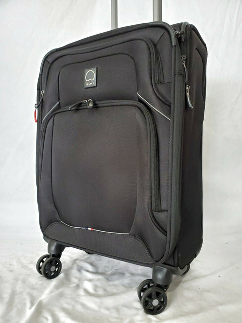 Delsey OptiMax Lite 21" Expandable Carry-On Suitcase Luggage Spinner Black