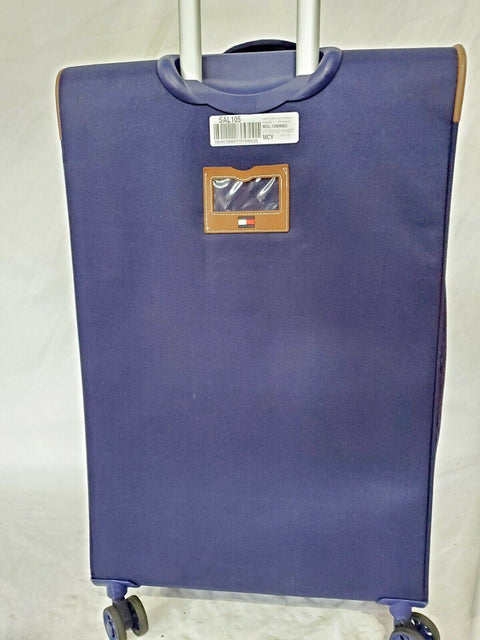 New Tommy Hilfiger Hartford 28" Check-In Luggage Suitcase Blue Spinner