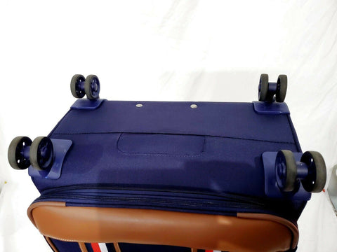 New Tommy Hilfiger Hartford 28" Check-In Luggage Suitcase Blue Spinner