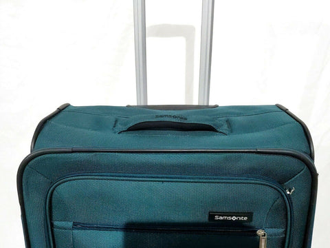 $580 Samsonite 25" Softside Expandable Spinner Suitcase Luggage Green Check In