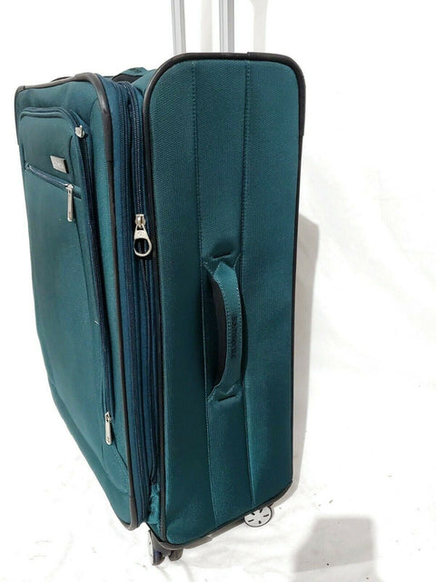 $580 Samsonite 25" Softside Expandable Spinner Suitcase Luggage Green Check In