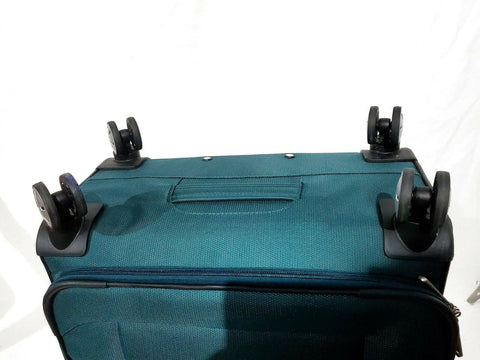 $580 Samsonite 25" Softside Expandable Spinner Suitcase Luggage Green Check In