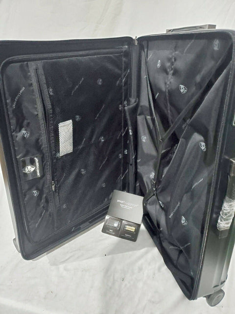 $600 HEY'S 30" Hard Case Spinner Suitcase Luggage Black Smart Luggage TSA Lock