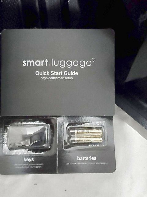 $600 HEY'S 30" Hard Case Spinner Suitcase Luggage Black Smart Luggage TSA Lock