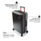 $600 HEY'S 30" Hard Case Spinner Suitcase Luggage Black Smart Luggage TSA Lock