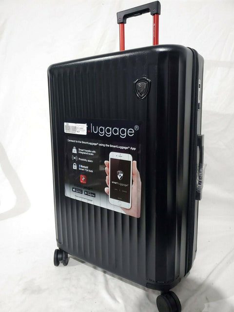 $600 HEY'S 30" Hard Case Spinner Suitcase Luggage Black Smart Luggage TSA Lock