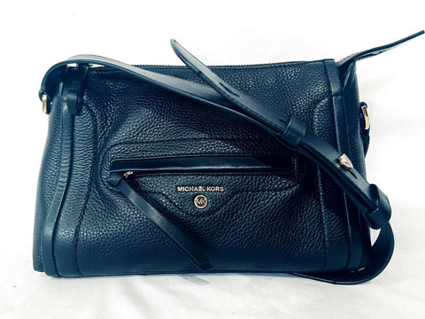 $248 MICHAEL KORS Women's Carine Leather Large Crossbody Hand Shoulder Bag Black