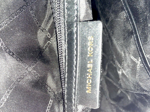 $278 MICHAEL KORS Women's Carine Leather Large Satchel Hand Shoulder Bag Black