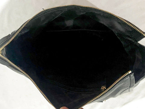 $278 MICHAEL KORS Women's Carine Leather Large Satchel Hand Shoulder Bag Black