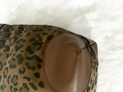 $149 Calvin Klein Women's Teodora Leopard Animal Print Shoulder Tote Bag Brown