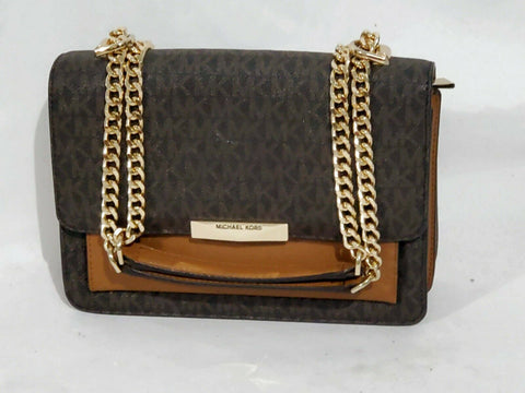 $228 New MICHAEL KORS Women's JADE Signature Large Gusset Shoulder Bag