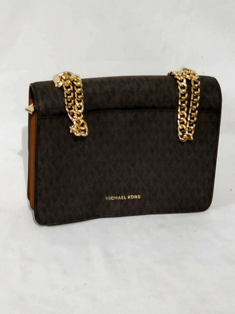 $228 New MICHAEL KORS Women's JADE Signature Large Gusset Shoulder Bag