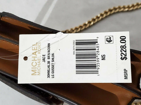 $228 New MICHAEL KORS Women's JADE Signature Large Gusset Shoulder Bag