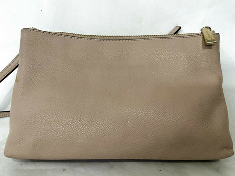 $198 MICHAEL KORS Women's Adele Double Gusset Leather Crossbody Shoulder Bag
