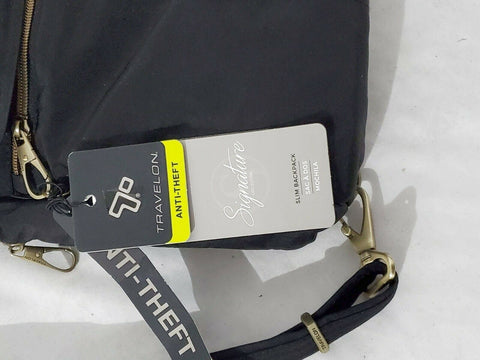 $150 Travelon Anti-Theft Classic Slim Backpack Travel Shoulder Bag Black