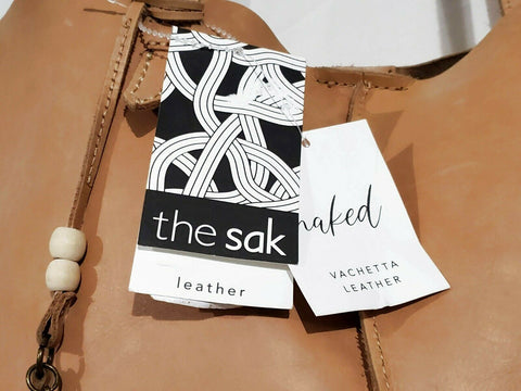 $199 The SAK Women's Leather Vachetta Collection Tote Shopper Bag Beige