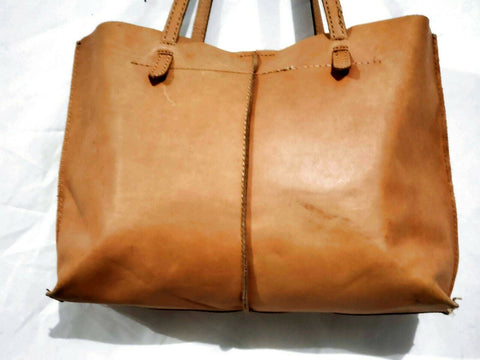 $199 The SAK Women's Leather Vachetta Collection Tote Shopper Bag Beige