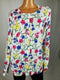 Karen Scott Women's Long Sleeves Button Front Multi Floral Knit Cardigan Plus 2X