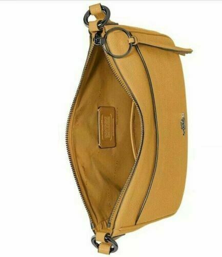 $250 COACH Women's Chaise Yellow Pebble Leather Crossbody Shoulder Bag