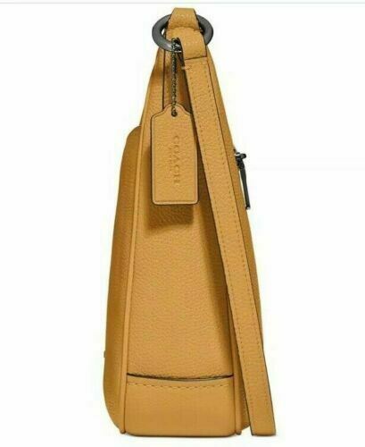 $250 COACH Women's Chaise Yellow Pebble Leather Crossbody Shoulder Bag
