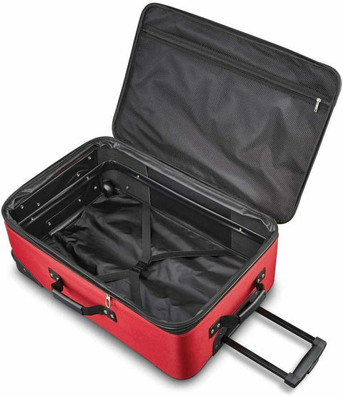 New American Tourister Fieldbrook XLT Softside Upright Luggage Set 3 Piece Red