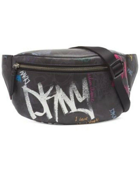 $128 New DKNY Women's Black Tilly Logo Belt Bag Waist Bag