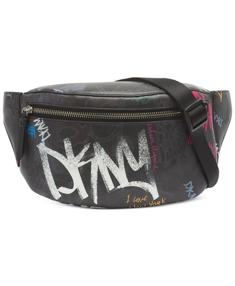 $128 New DKNY Women's Black Tilly Logo Belt Bag Waist Bag