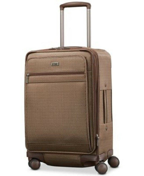 $745 New Hartmann Global Carry On Expandable Spinner Mocha Monogram Luggage 21"