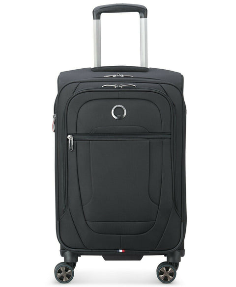 $300 Delsey DLX 22" Expandable Carry-On Suitcase Luggage Spinner Black