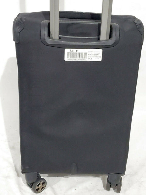$300 Delsey DLX 22" Expandable Carry-On Suitcase Luggage Spinner Black
