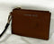Michael Kors Women's Small Card Case Coin Wallet Brown Pebble Leather