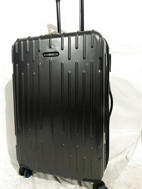 Revo Rain 25" Hard Shell Expandable Spinner Suitcase Luggage TSA Lock Gray