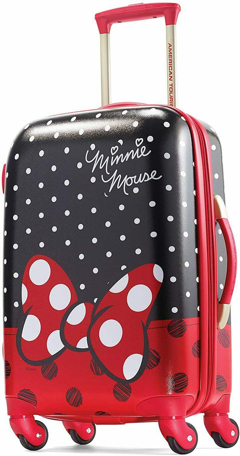 $480 American Tourister Disney Hard Luggage Spinner Wheels Minnie Mouse 28"