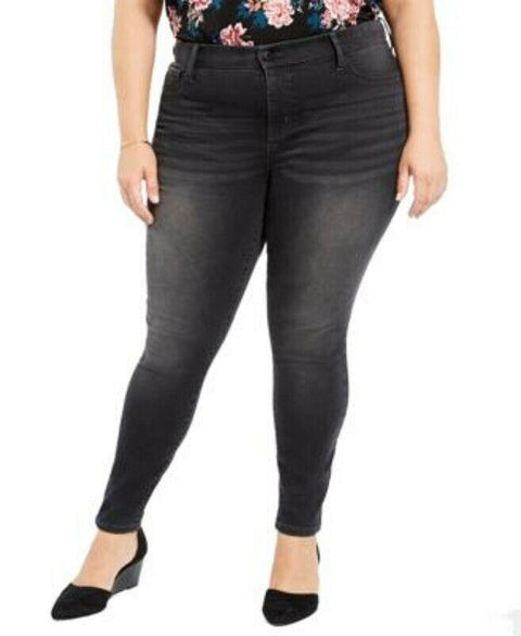 Style&Co. Women Black Mid Rise Jeggings Jeans Stretch Black Gray Wash Plus 24W