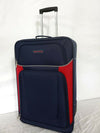 New Nautica Oceanview 24" Luggage Two Wheeled Suitcase Blue Red Medium Check In