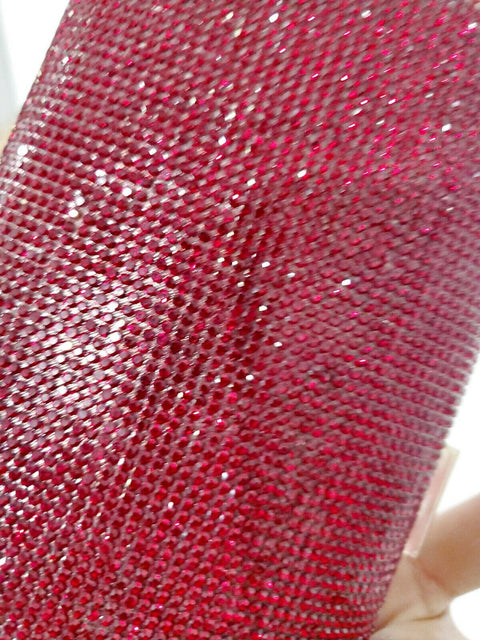 New INC International Concepts Women's Ranndi Sparkle Shoulder Chain Clutch Red