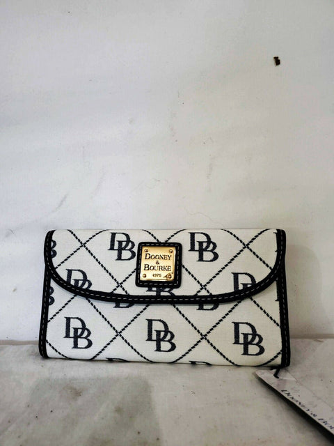 $138 Dooney & Bourke Women's Continental Clutch Wallet Bifold Blue White