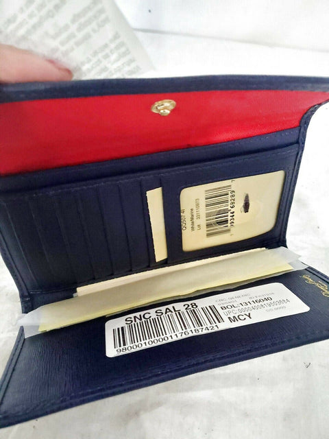 $138 Dooney & Bourke Women's Continental Clutch Wallet Bifold Blue White