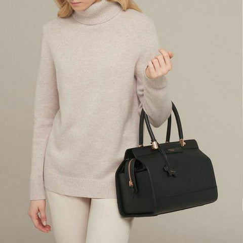 $298 New Radley London Women Treen Manor Leather Medium Zip Barrel Satchel BAG