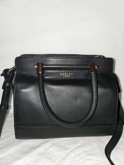 $298 New Radley London Women Treen Manor Leather Medium Zip Barrel Satchel BAG