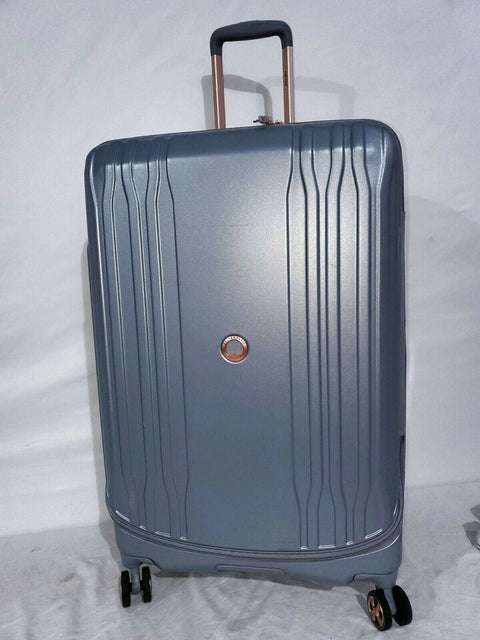$400 Delsey Eclipse 29" Check In Spinner Luggage Hardcase TSA lock Silver Gray