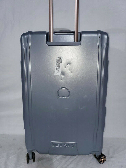 $400 Delsey Eclipse 29" Check In Spinner Luggage Hardcase TSA lock Silver Gray