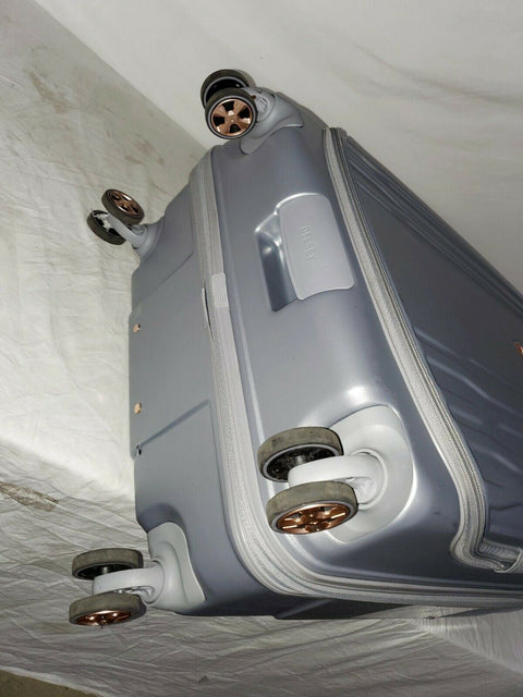 $400 Delsey Eclipse 29" Check In Spinner Luggage Hardcase TSA lock Silver Gray