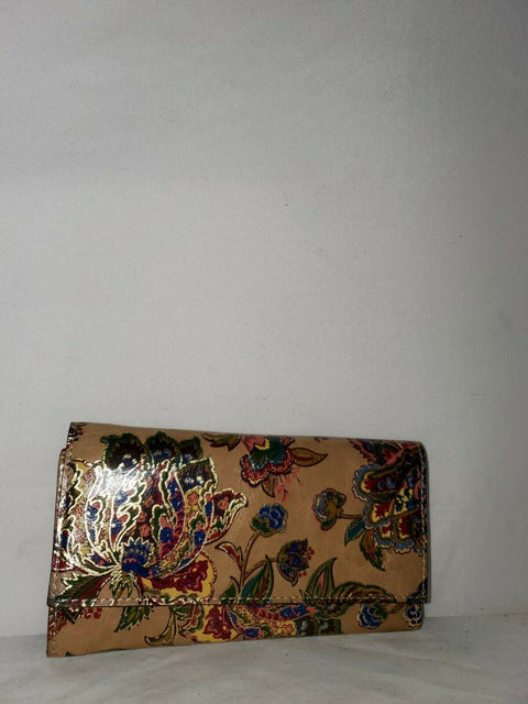 New Patricia Nash Women's French Tapestry Terresa Trifold Wallet Leather Floral