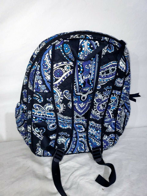 $148 New Vera Bradley Signature Cotton Campus Deep Night Paisley Backpack Bag