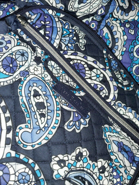 $148 New Vera Bradley Signature Cotton Campus Deep Night Paisley Backpack Bag