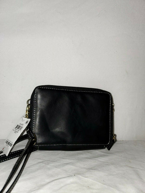$89 New Giani Bernini Women's Turn-lock Glazed Crossbody Shoulder Bag Black