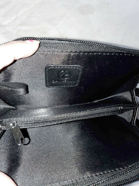 $89 New Giani Bernini Women's Turn-lock Glazed Crossbody Shoulder Bag Black
