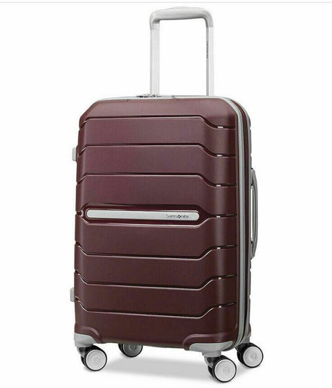 $340 NEW Samsonite Freeform 21" Hard Carry-On Spinner Luggage Suitcase TSA Wine